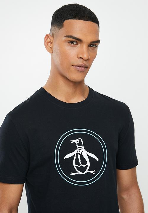 Original Penguin - Circle logo T-shirt  - black