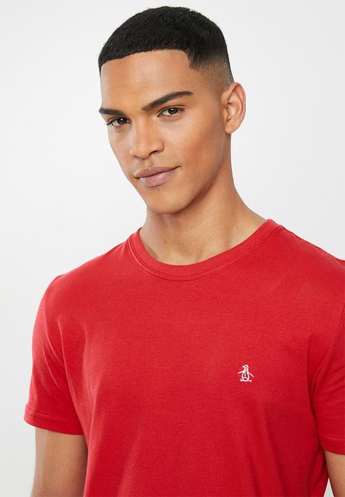 Original Penguin - Embroidered T-shirt - red