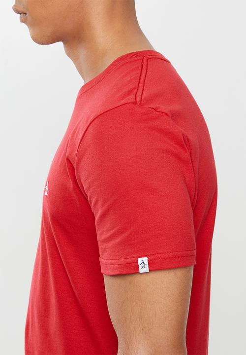 Original Penguin - Embroidered T-shirt - red