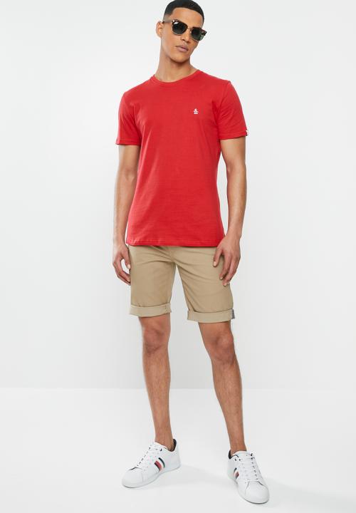 Original Penguin - Embroidered T-shirt - red