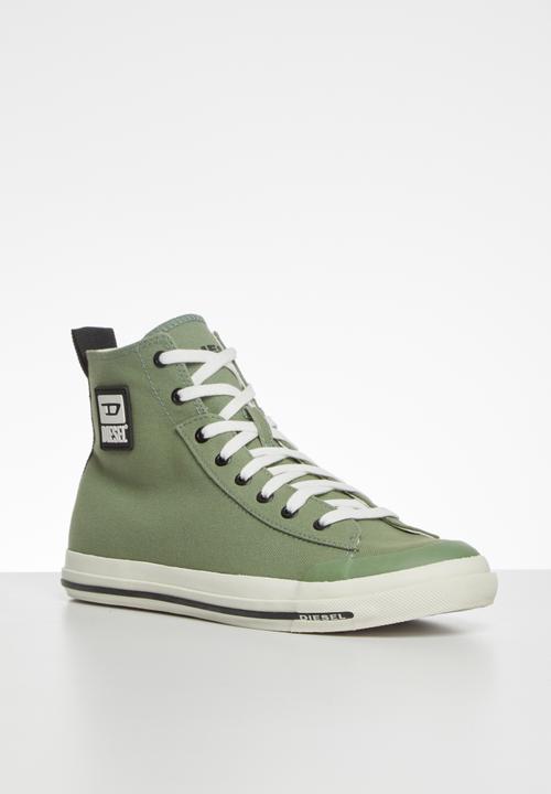 Diesel  - S-astico mid cut sneakers - green 