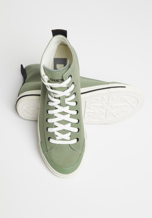 Diesel  - S-astico mid cut sneakers - green 
