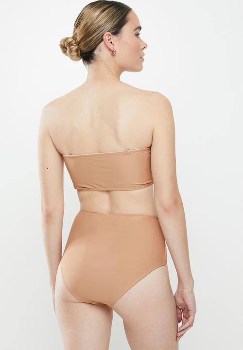 Vero Moda - Gwen high waist swim pants - neutral 
