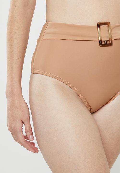 Vero Moda - Gwen high waist swim pants - neutral 