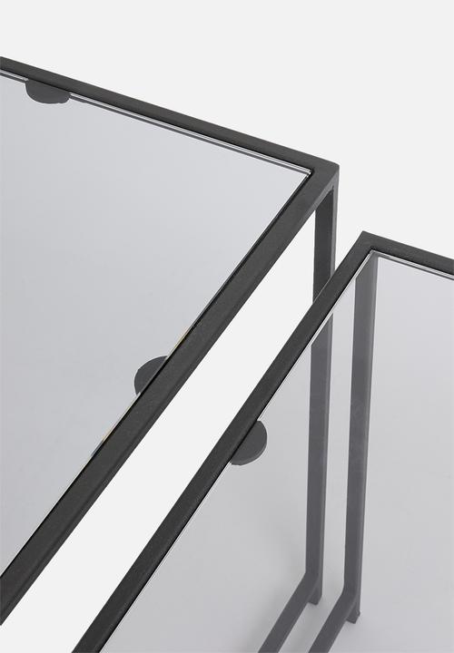 Sixth Floor - Cube nesting table set of 2 - black