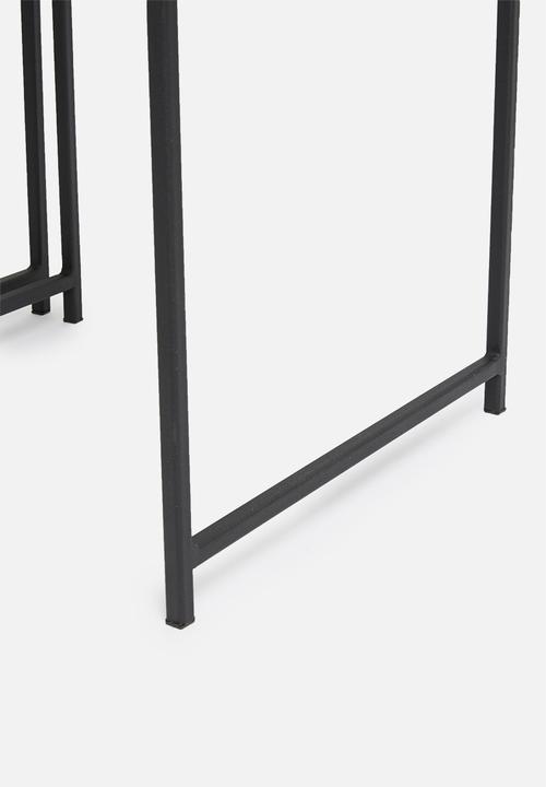 Sixth Floor - Cube nesting table set of 2 - black
