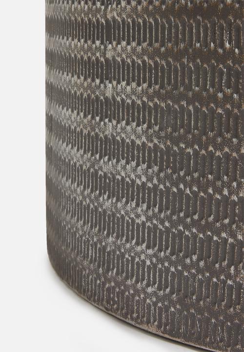 Sixth Floor - Etched drum coffee table - grey 