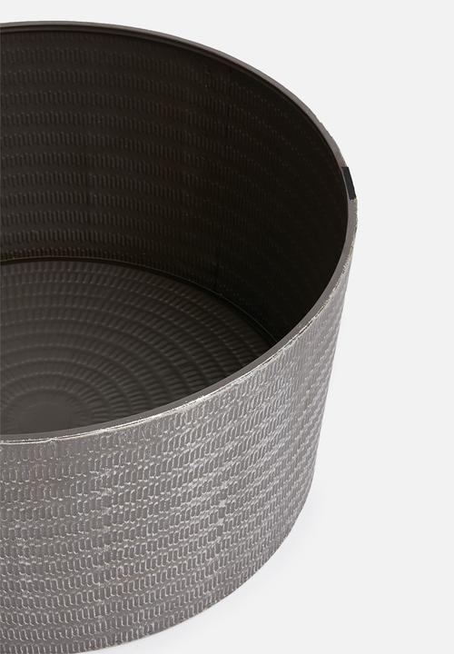 Sixth Floor - Etched drum coffee table - grey 
