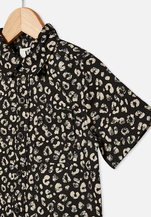 Cotton On - Resort short sleeve shirt - leopard print phantom