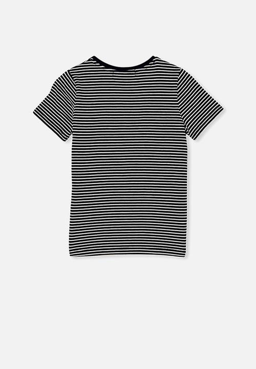 Cotton On - License short sleeve tee - indian ink stripe sequin Mickey