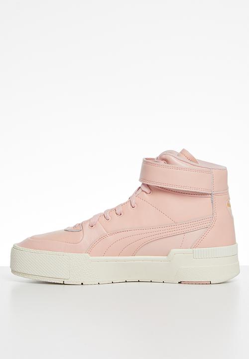 PUMA - Cali sport top warm up wn’s - peachskin-marshmallow