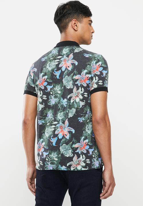 Jonathan D - Modern fit printed short sleeve golfer - multi