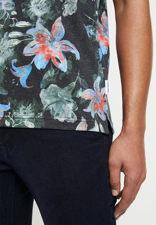 Jonathan D - Modern fit printed short sleeve golfer - multi