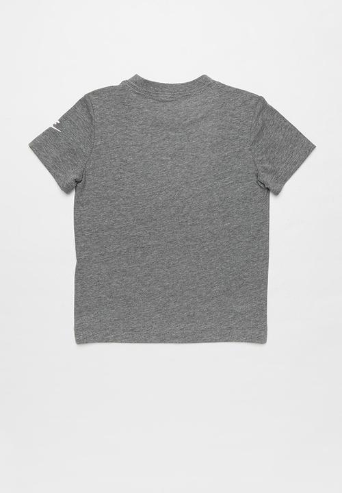 Nike - Faux futura patch short sleeve tee - grey & orange 