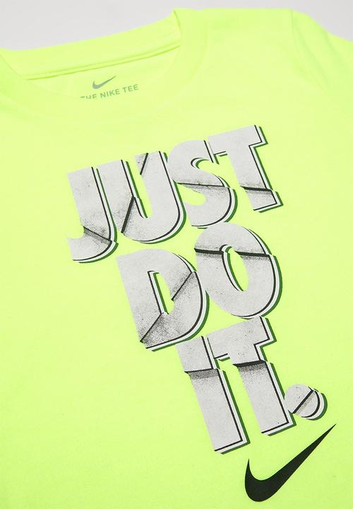 Nike - Nkb jdi sliced short sleeve tee - neon yellow 