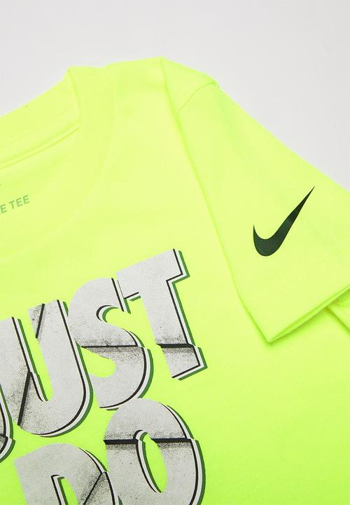Nike - Nkb jdi sliced short sleeve tee - neon yellow 