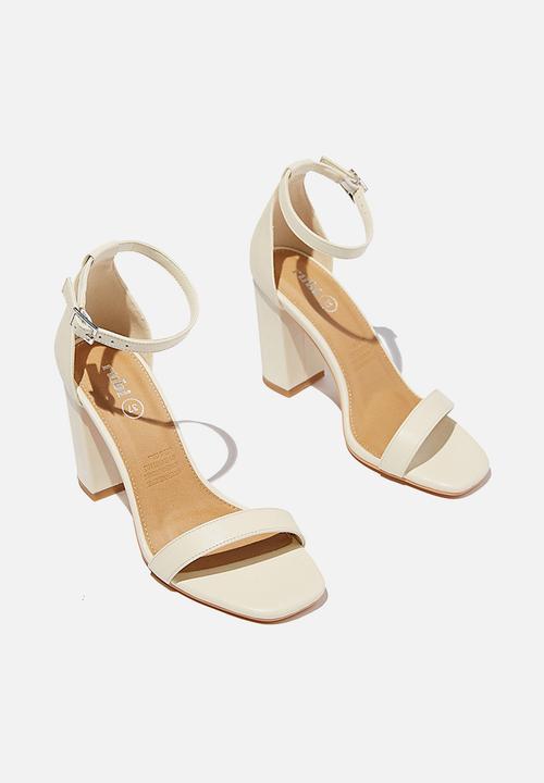 Cotton On - San square toe heel - stone