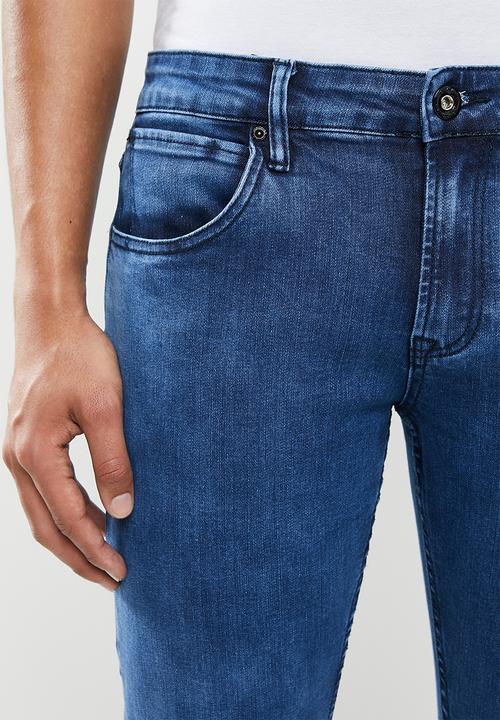 Jonathan D - Five pocket denim slim fit jeans - blue