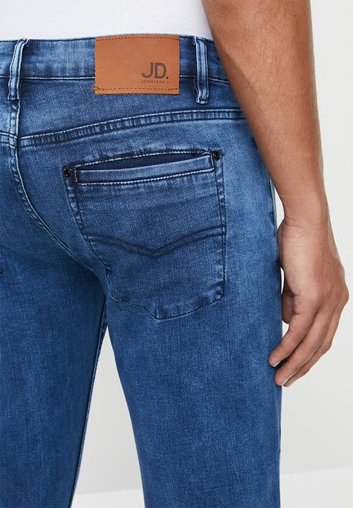 Jonathan D - Five pocket denim slim fit jeans - blue