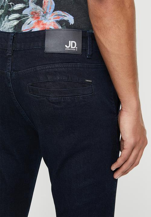 Jonathan D - Slim fit denim jean with side entry pockets - dark blue