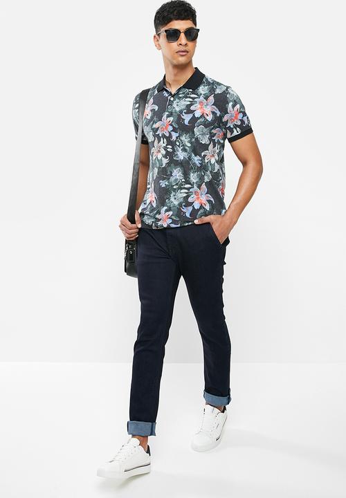 Jonathan D - Slim fit denim jean with side entry pockets - dark blue