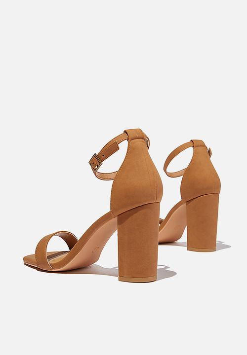 Cotton On - San square toe heel - tan