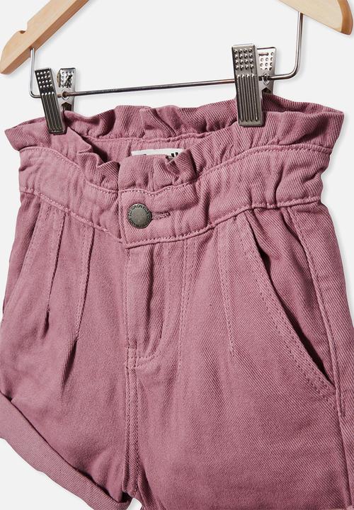 Cotton On - Peta paperbag short - very berry