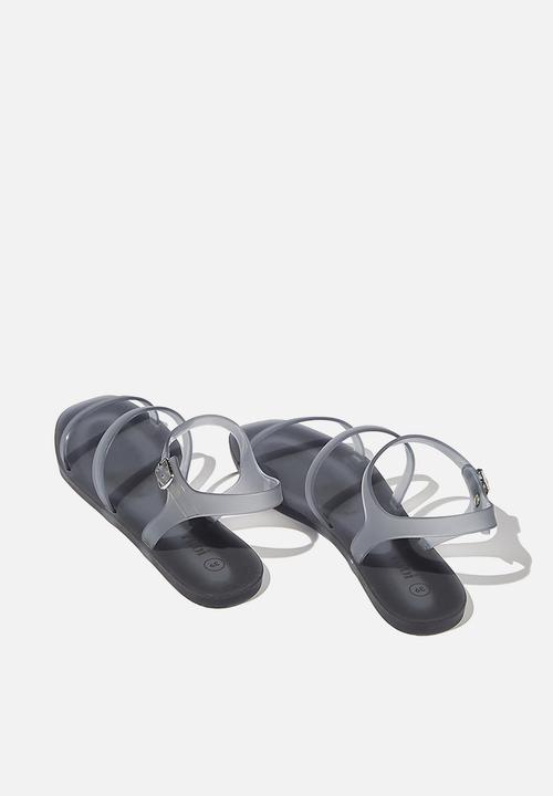 Cotton On - Triple strap jelly sandal - grey