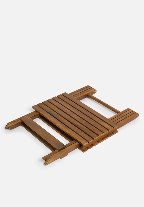 H&S - Acacia wood outdoor foldable table - neutral 