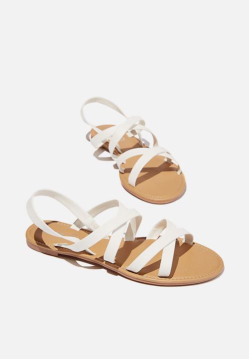 Cotton On - Lucy strappy slingback sandal - white