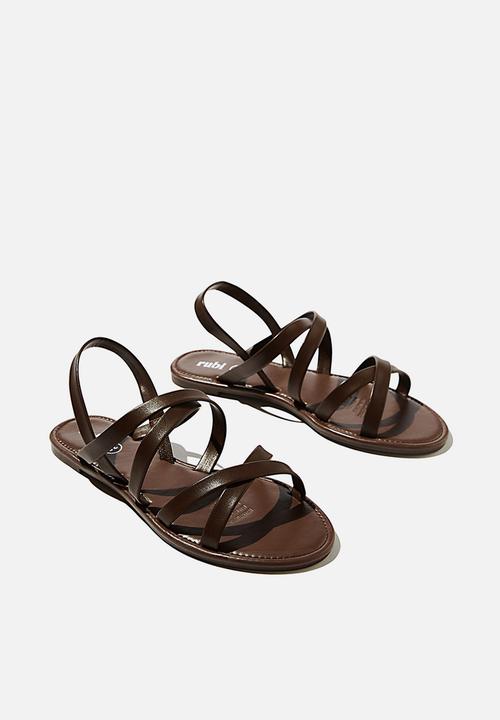 Cotton On - Lucy strappy slingback sandal - choc brown