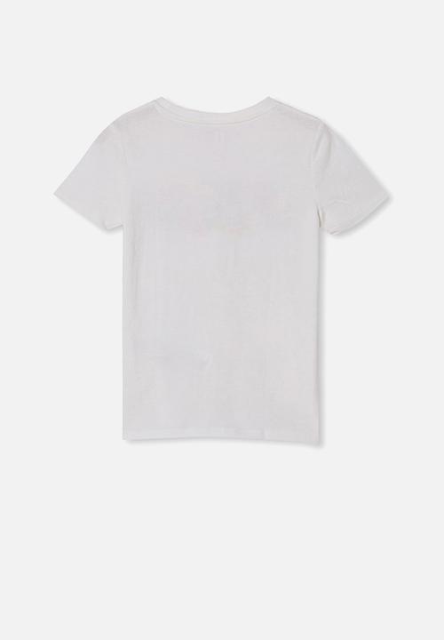 Cotton On - Stevie short sleeve embellished tee - vanilla