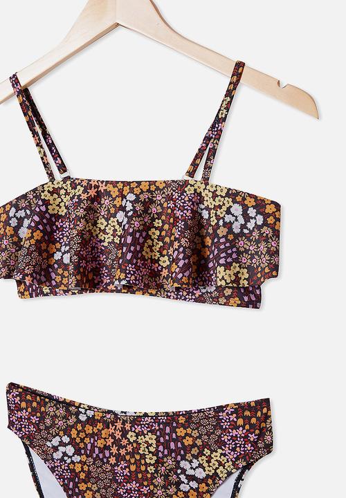 Free by Cotton On - Penny frill bikini - phantom floral fields