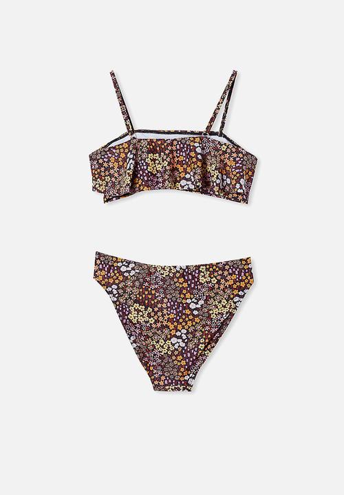Free by Cotton On - Penny frill bikini - phantom floral fields