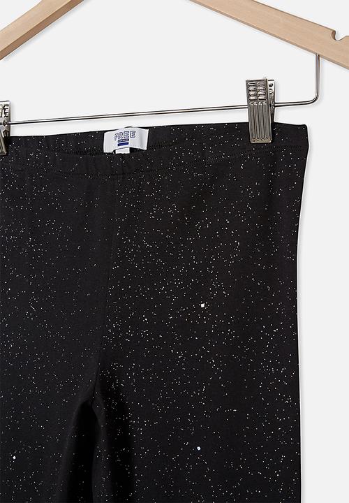 Free by Cotton On - Alex legging - black holographic speckle