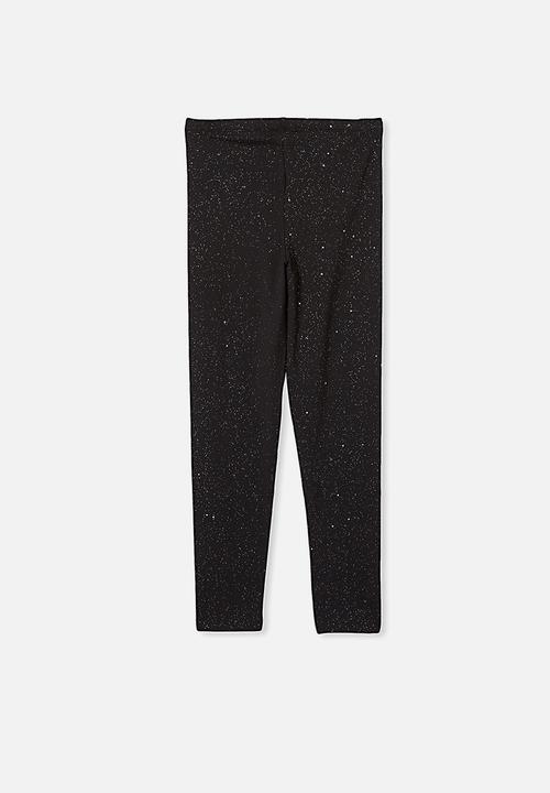 Free by Cotton On - Alex legging - black holographic speckle
