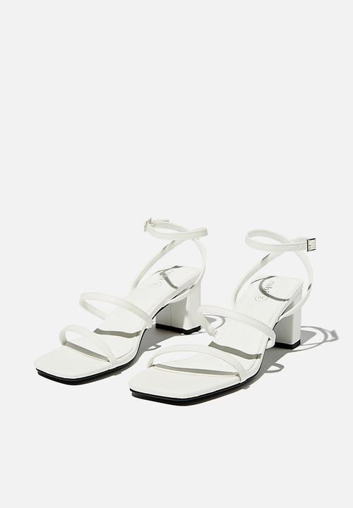 Cotton On - Layla block heel - white
