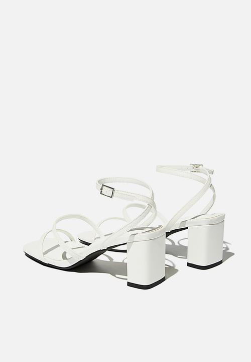 Cotton On - Layla block heel - white