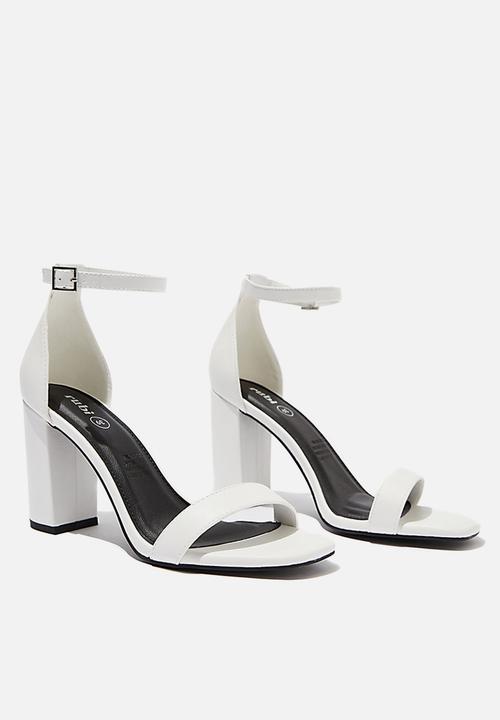 Cotton On - San square toe heel - white