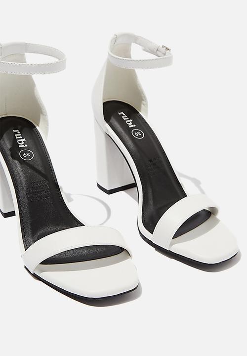 Cotton On - San square toe heel - white