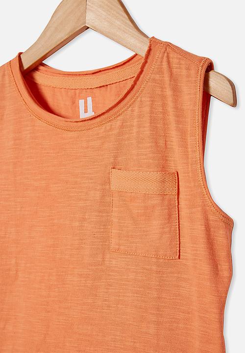 Cotton On - Oli textured tank - orange