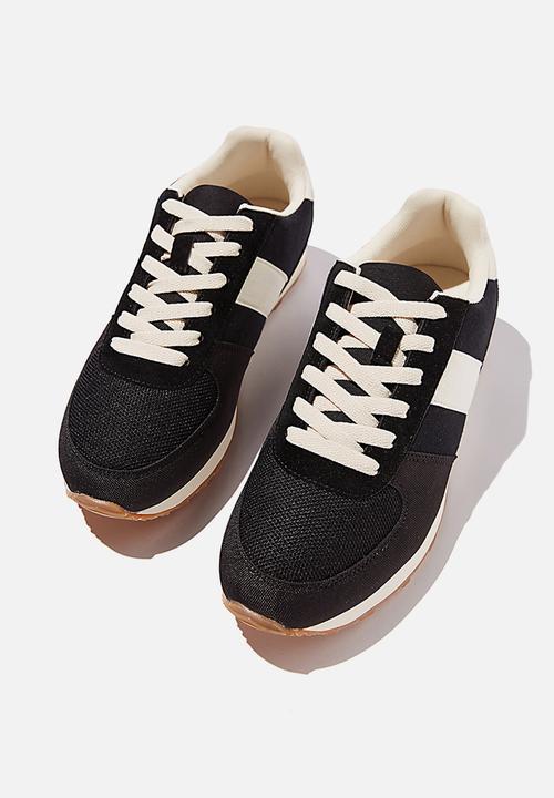 Cotton On - Olympia heritage trainer - black & ecru