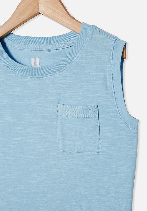 Cotton On - Oli textured tank - sky haze