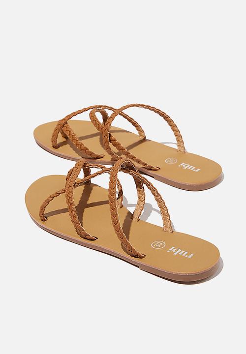 Cotton On - Reese braided slide - tan