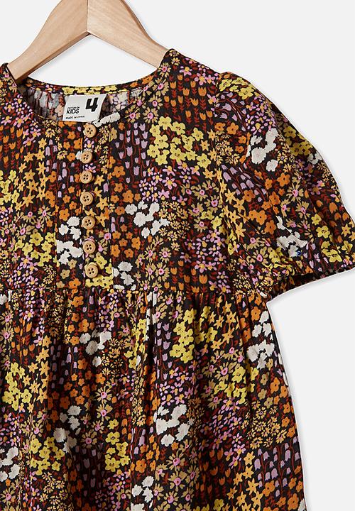 Cotton On - Meredith short sleeve dress - phantom/floral fields
