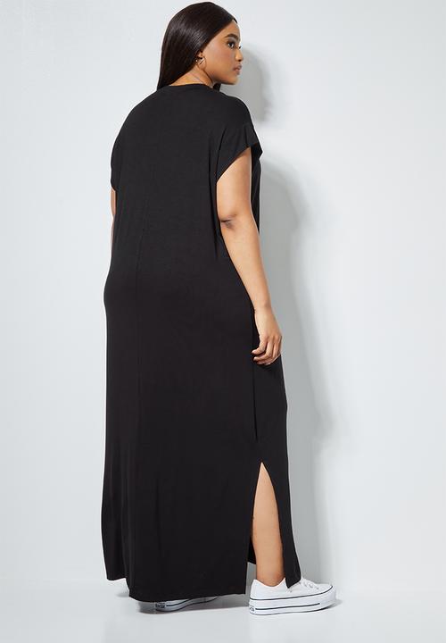 Superbalist - Polo neck column dress - black