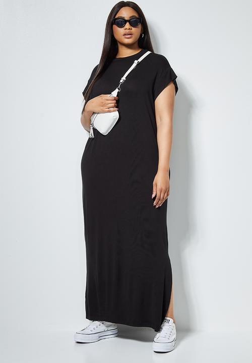 Superbalist - Polo neck column dress - black