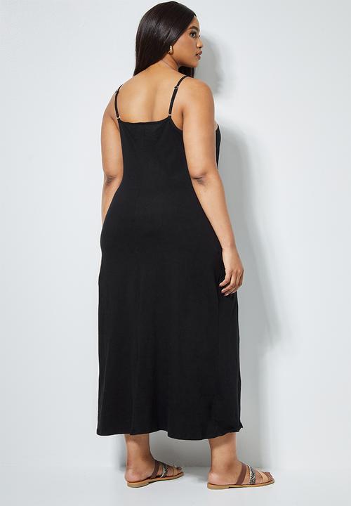 Superbalist - Knit strappy dress - black