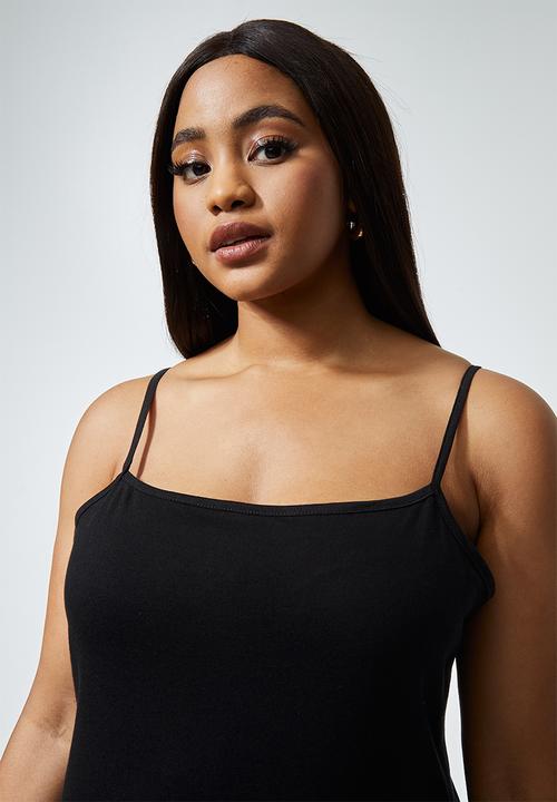 Superbalist - Knit strappy dress - black