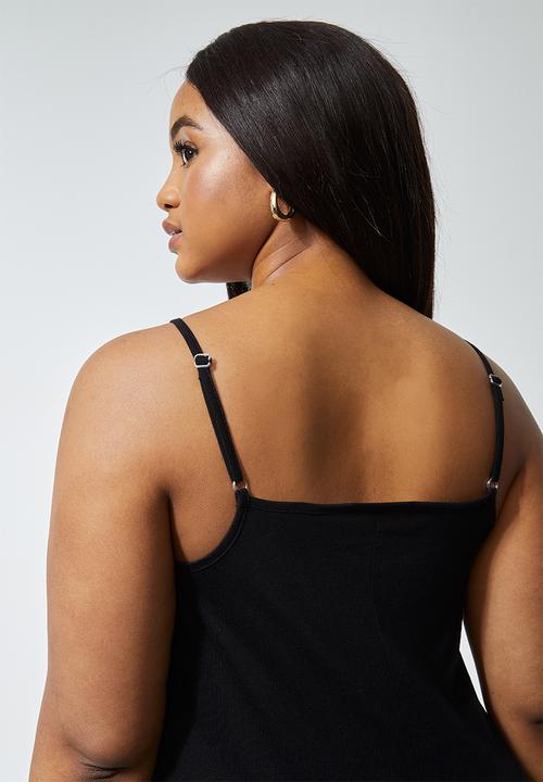 Superbalist - Knit strappy dress - black